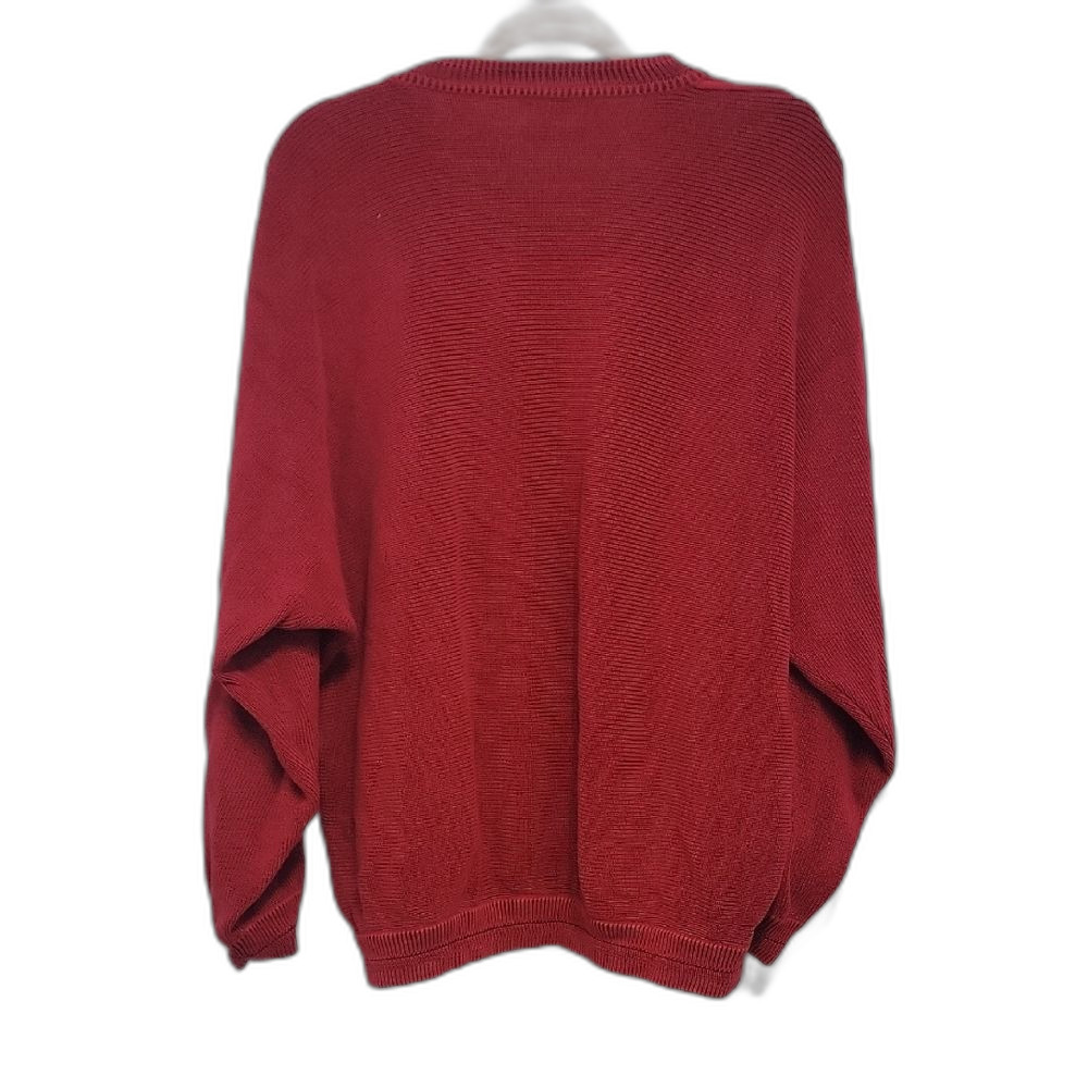 St. Croix Knits Red Striped Crewneck Sweater XL | Oversized Classic Knit - Picture 2 of 9